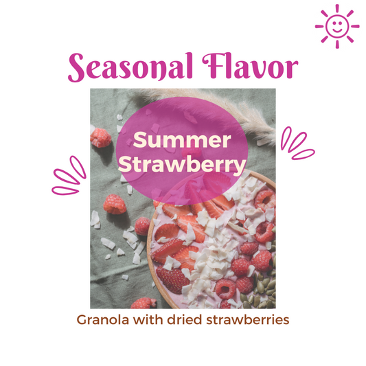 Summer Strawberry Granola – Now in Our New Bags!