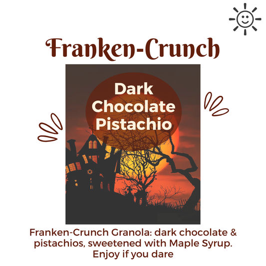 Dark Chocolate Pistachio: Franken-Crunch Granola