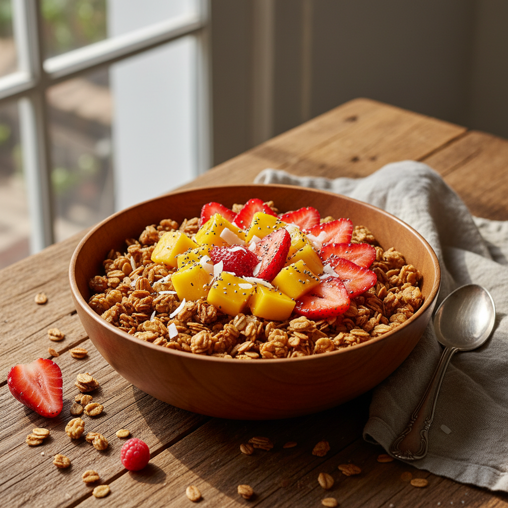 *Seasonal Flavor* Strawberry Mango Granola — No Seed Oils, No Refined Sugar